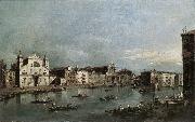 The Grand Canal with Santa Lucia and the Scalzi dfh GUARDI, Francesco